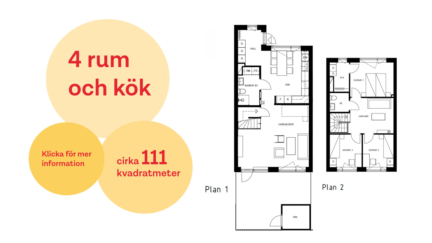 Länk till pdf med mer information om lägenheten LGH 12500804J som är 4 rum och kök på cirka 111 kvadratmeter i två plan.